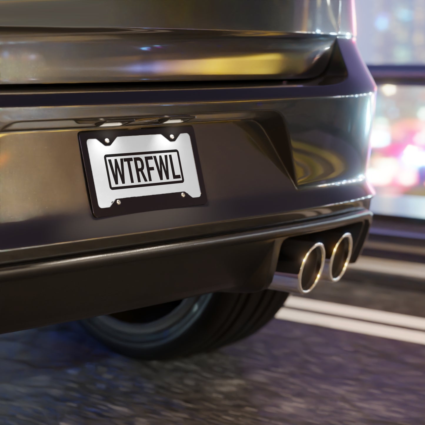 Stylish WTRFWL Vanity Plate | Custom Car Accessories for Unique Personalization