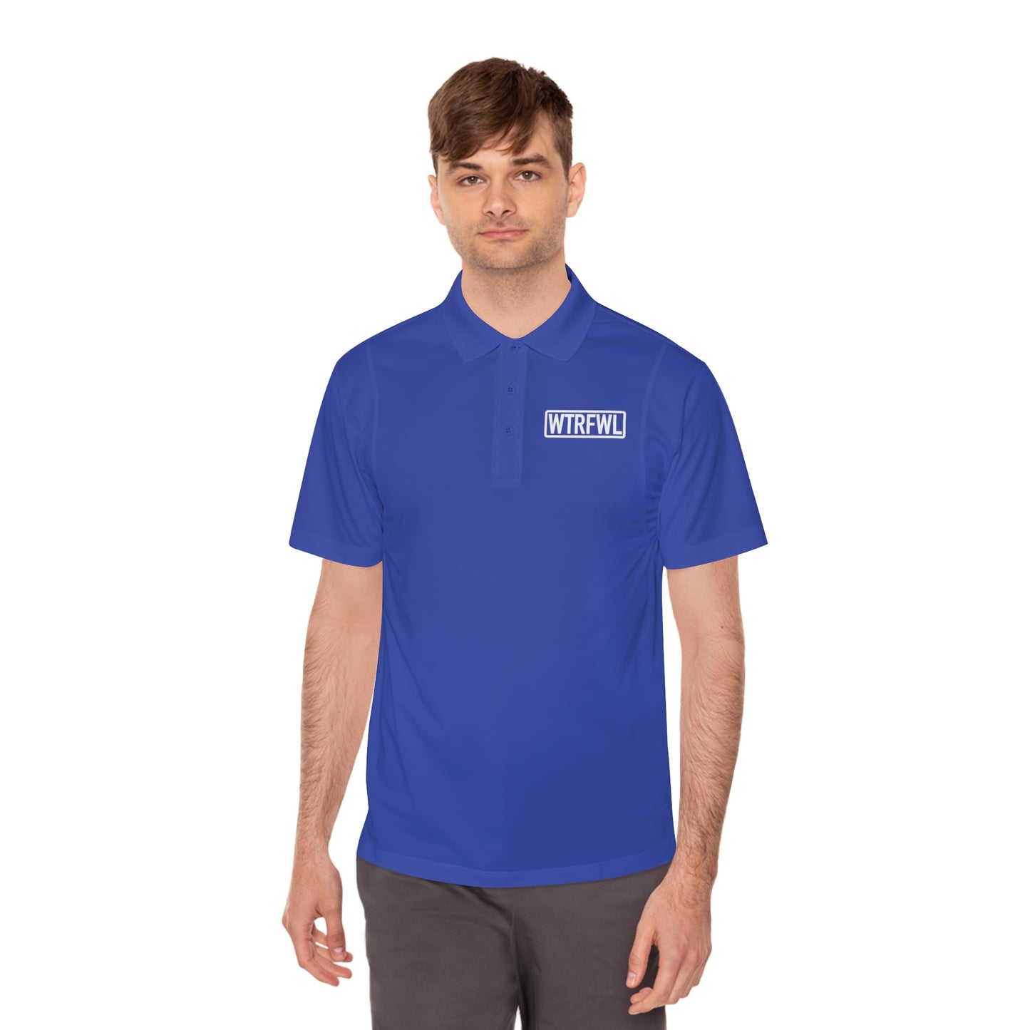Men's Polo Shirt - WTRFWL White Logo Design
