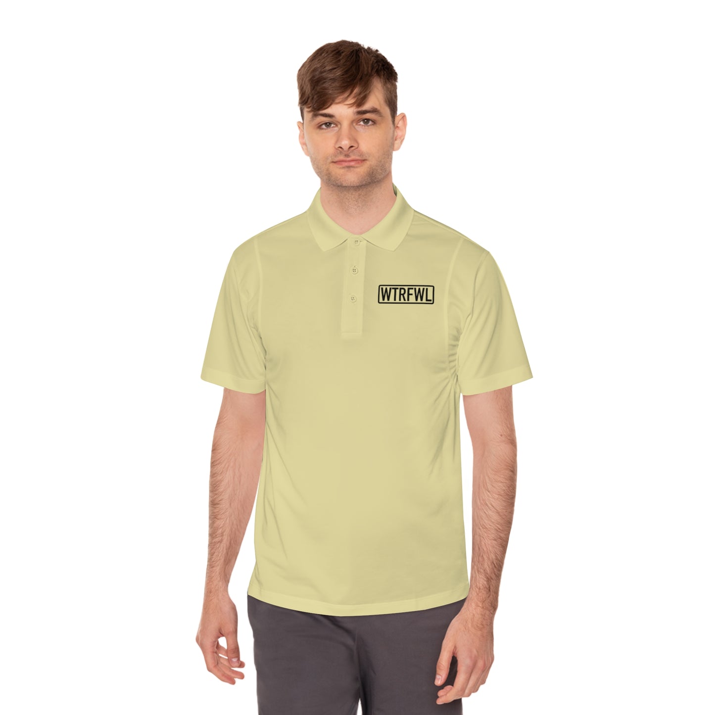 Men's Sport Polo Shirt - WTRFWL Black Logo Design