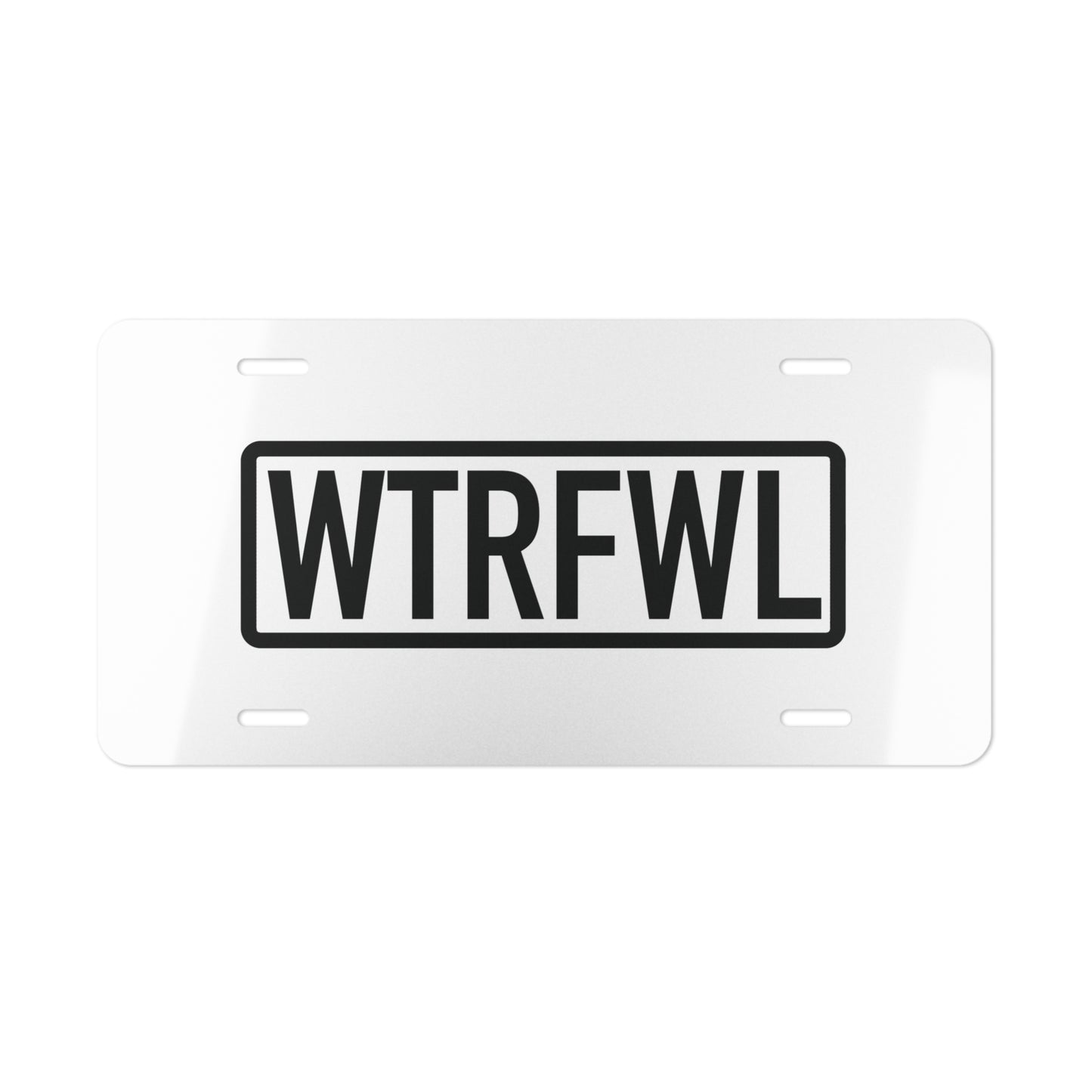 Stylish WTRFWL Vanity Plate | Custom Car Accessories for Unique Personalization