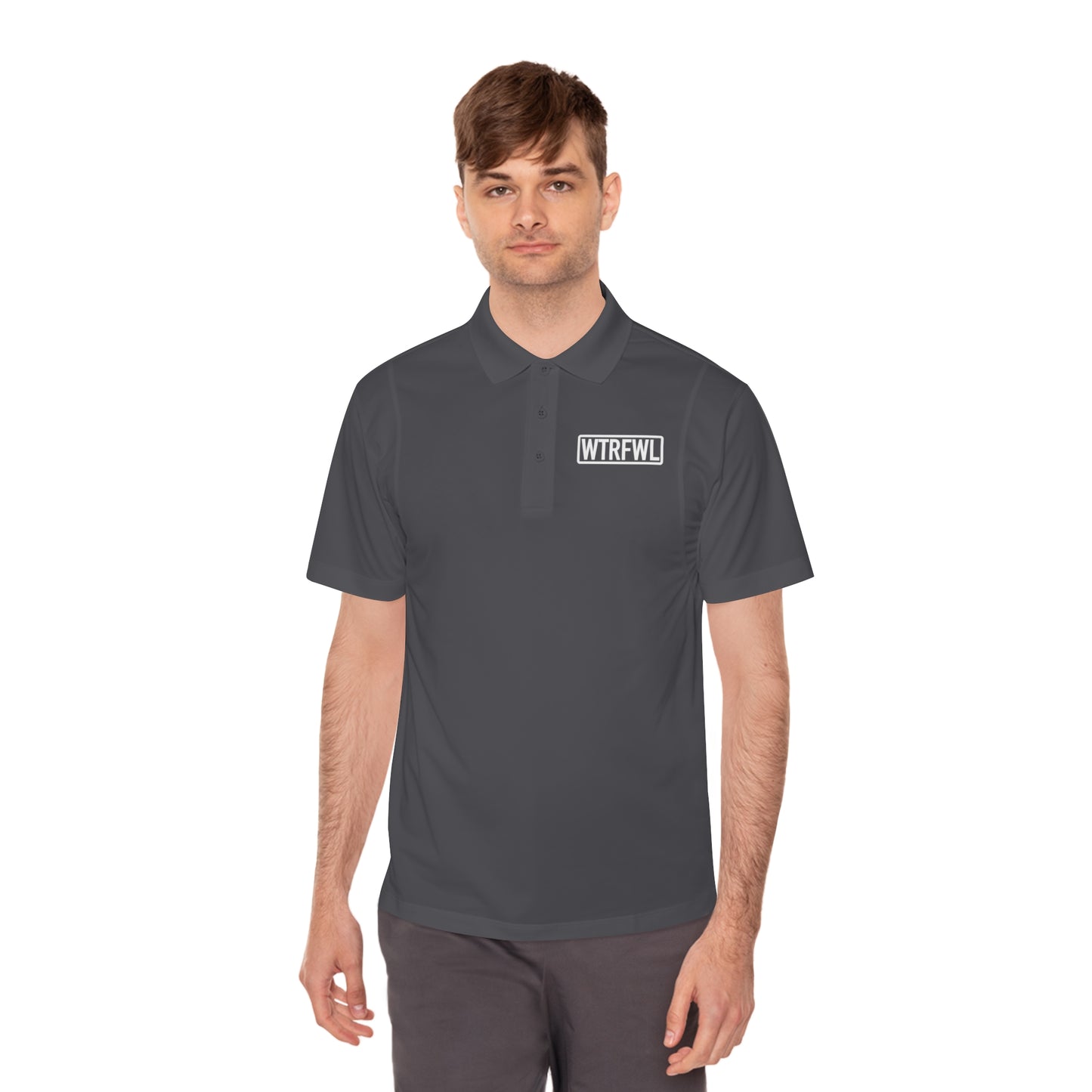 Men's Polo Shirt - WTRFWL White Logo Design