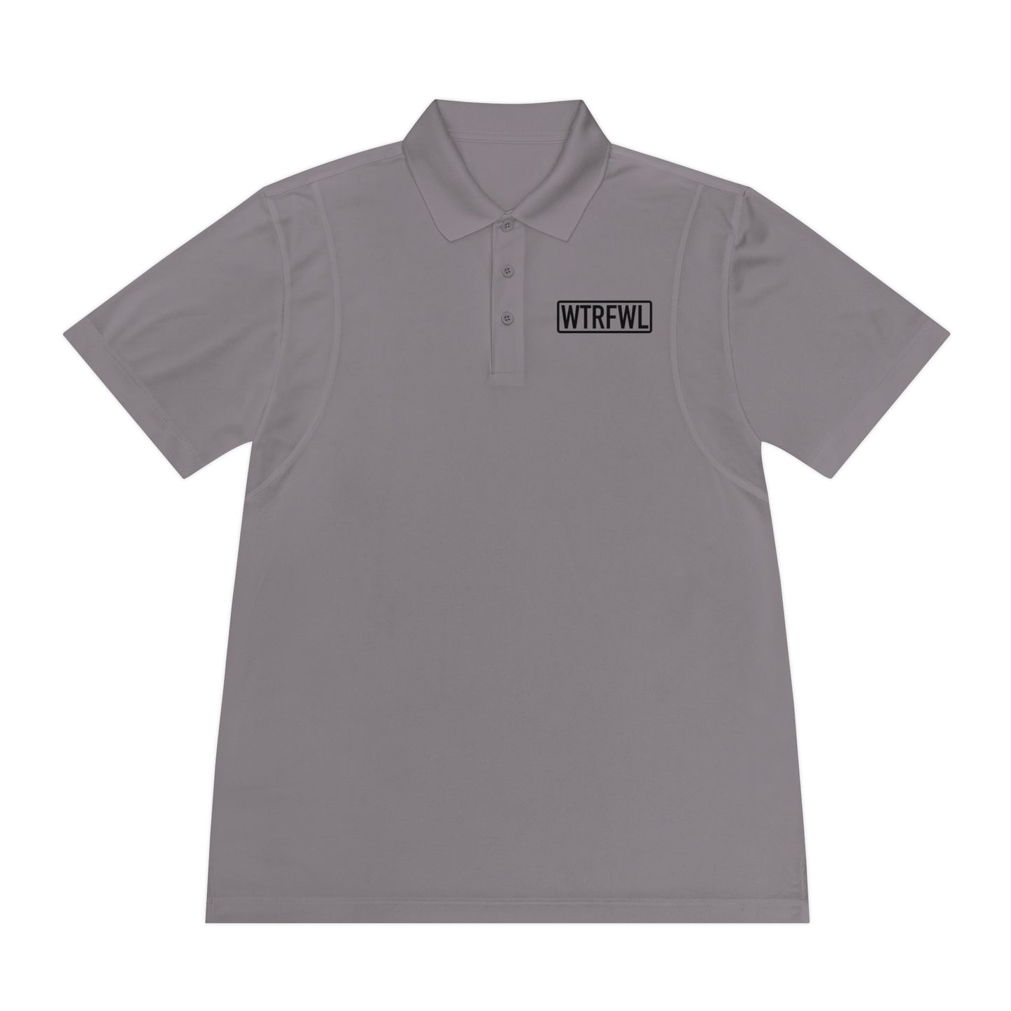 Men's Sport Polo Shirt - WTRFWL Black Logo Design