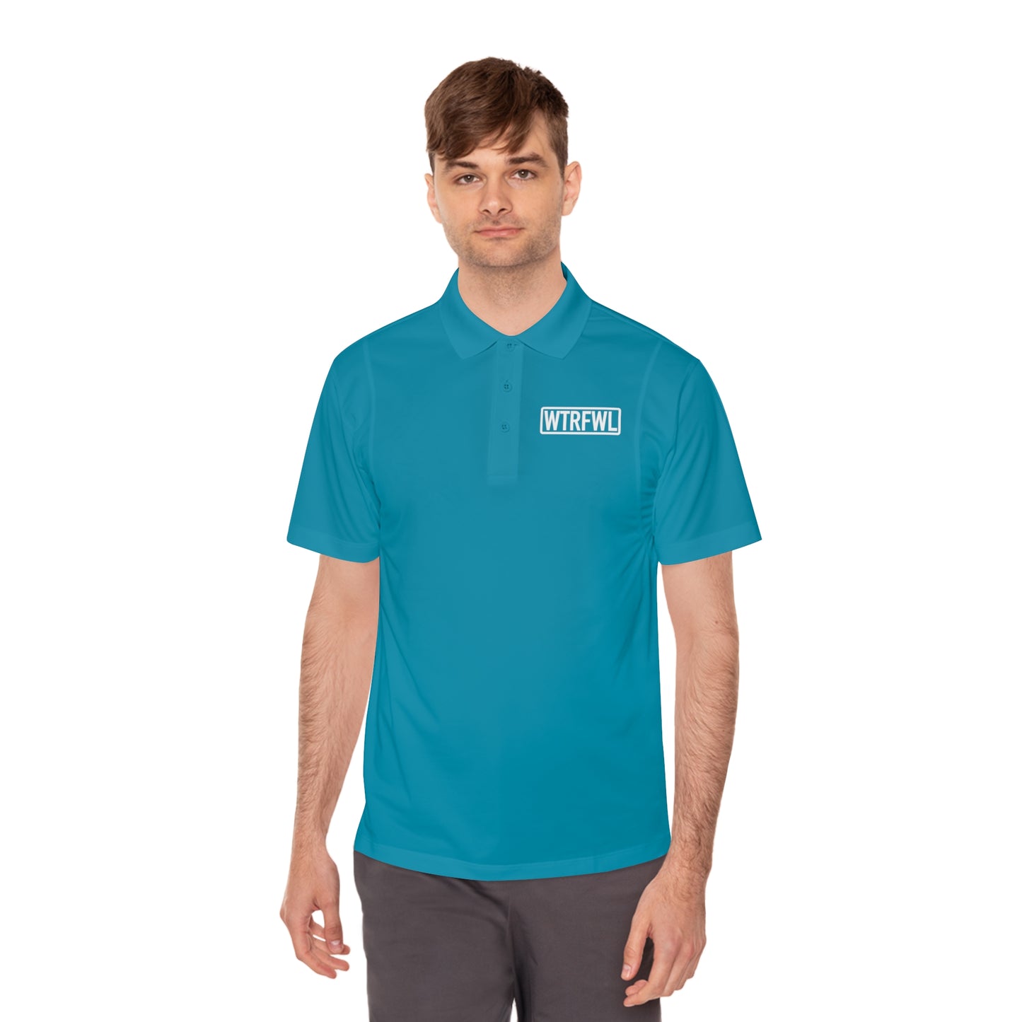 Men's Polo Shirt - WTRFWL White Logo Design