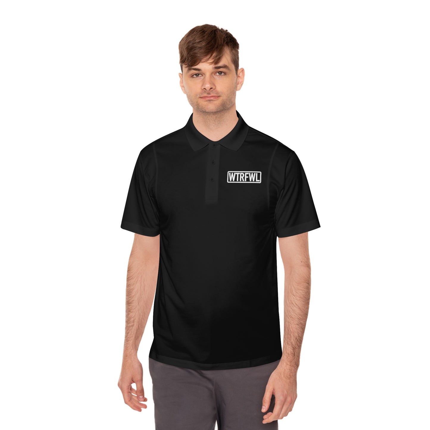 Men's Polo Shirt - WTRFWL White Logo Design