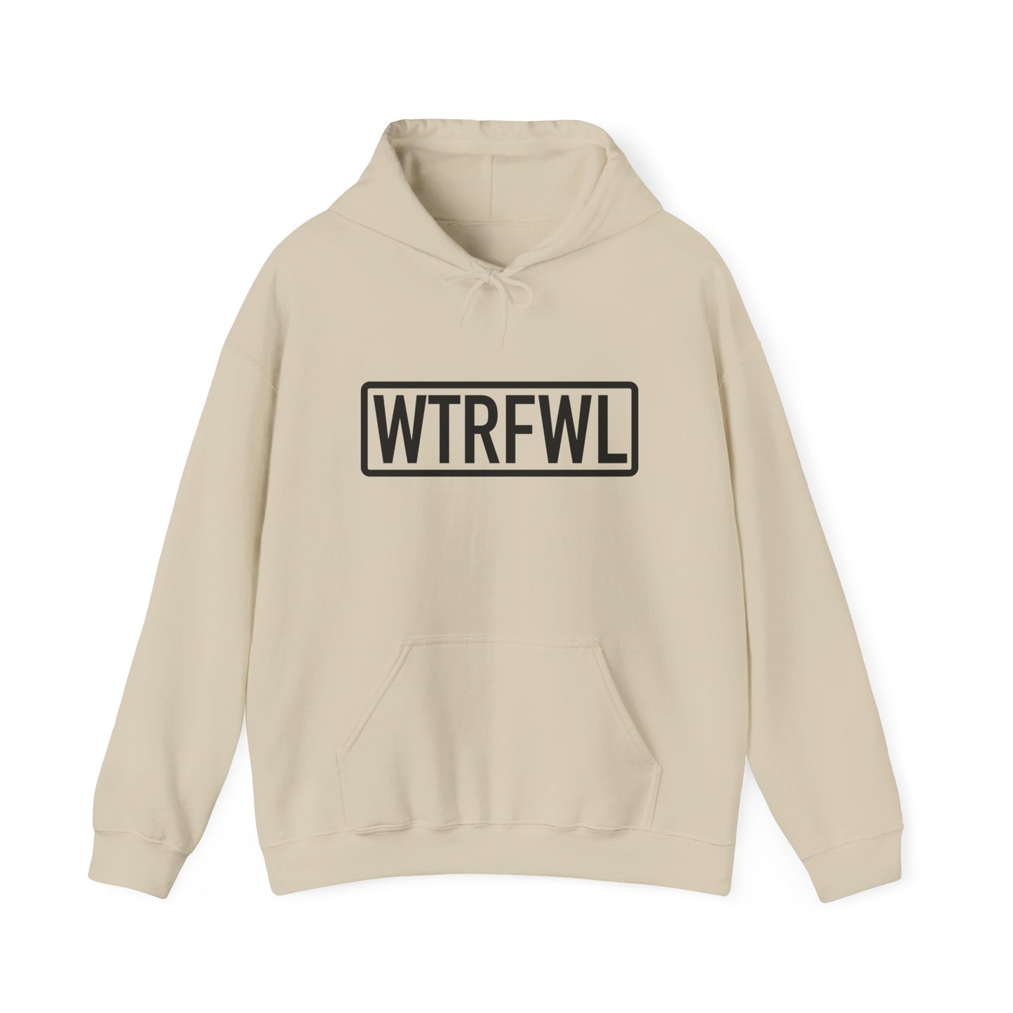 WTRFWL Front Black Logo Hoodie