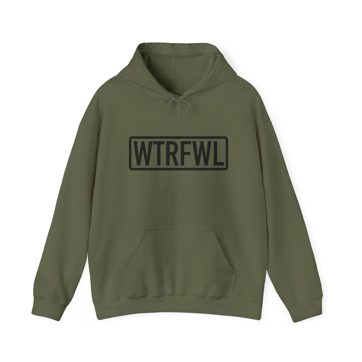 WTRFWL Front Black Logo Hoodie