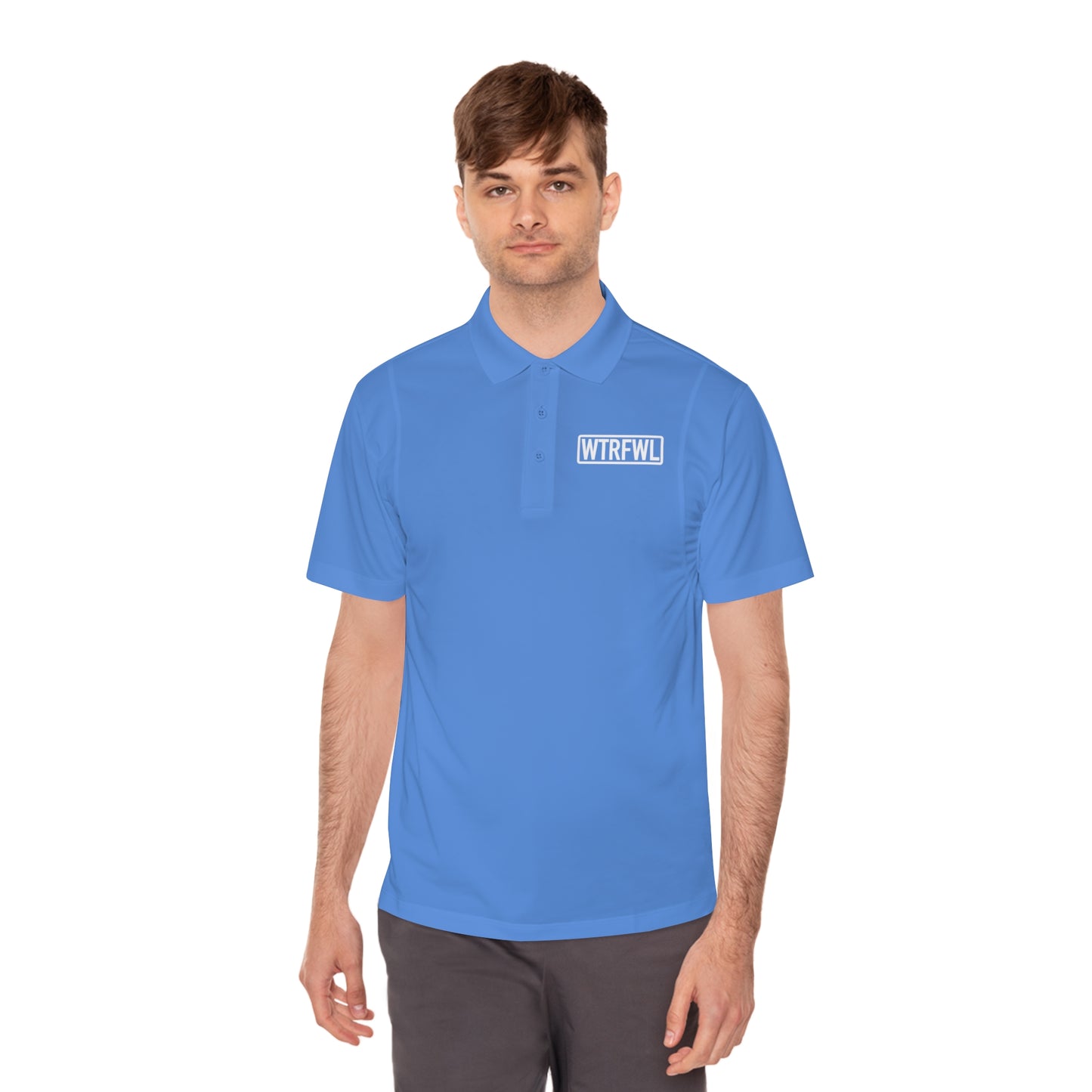 Men's Polo Shirt - WTRFWL White Logo Design