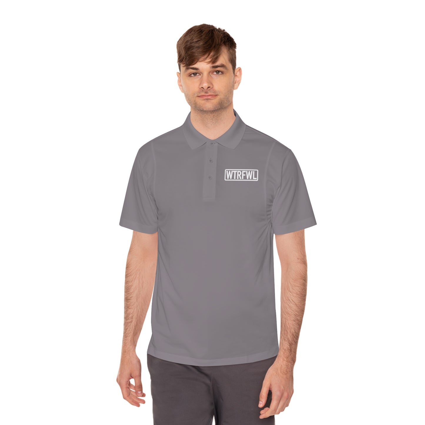 Men's Polo Shirt - WTRFWL White Logo Design