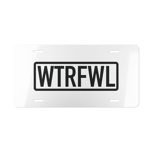 Stylish WTRFWL Vanity Plate | Custom Car Accessories for Unique Personalization